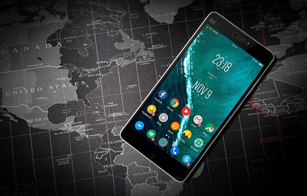 Smartphone displaying advanced technology and IT solutions.